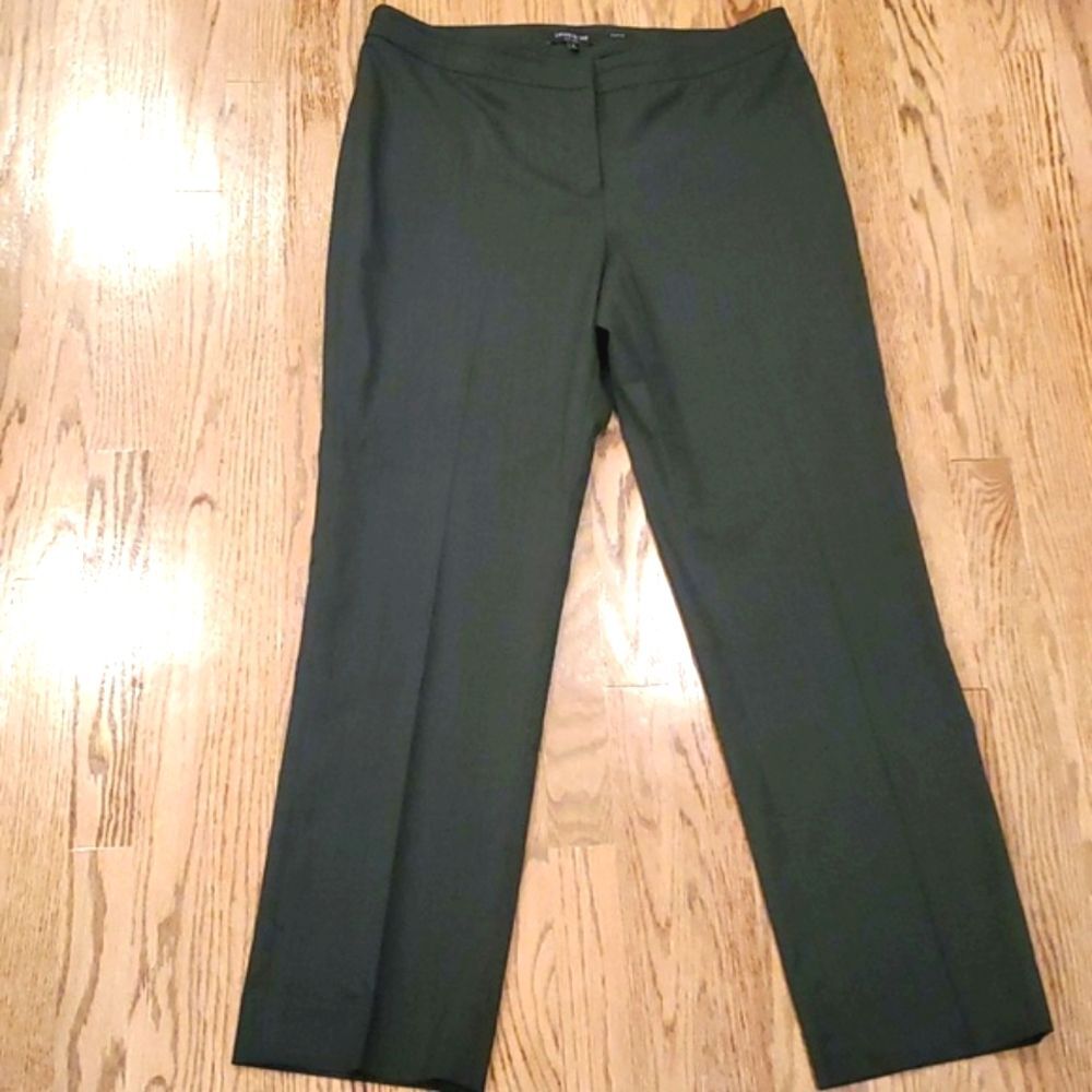 LAFAYETTE 148 BARROW HEATHERED GRAY WOOL DRESS PANTS OFFICE SIZE 12 STRAIGHT LEG